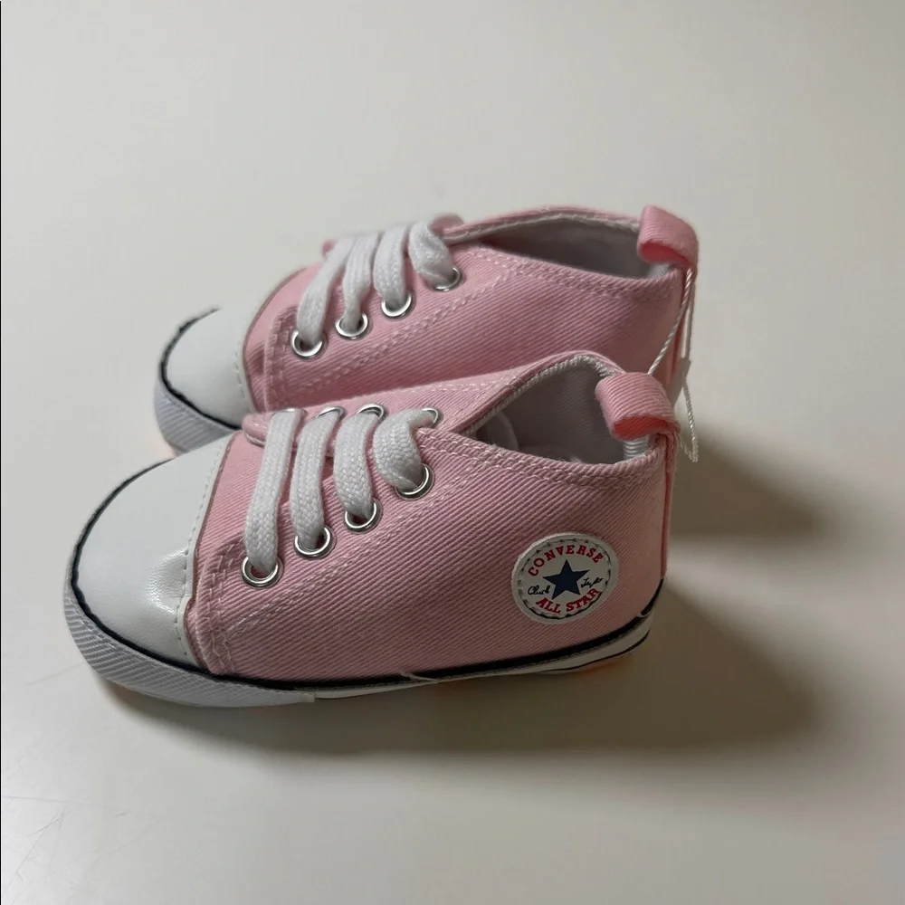 Converse Kids Pink and‎ White Low-Top Sneakers